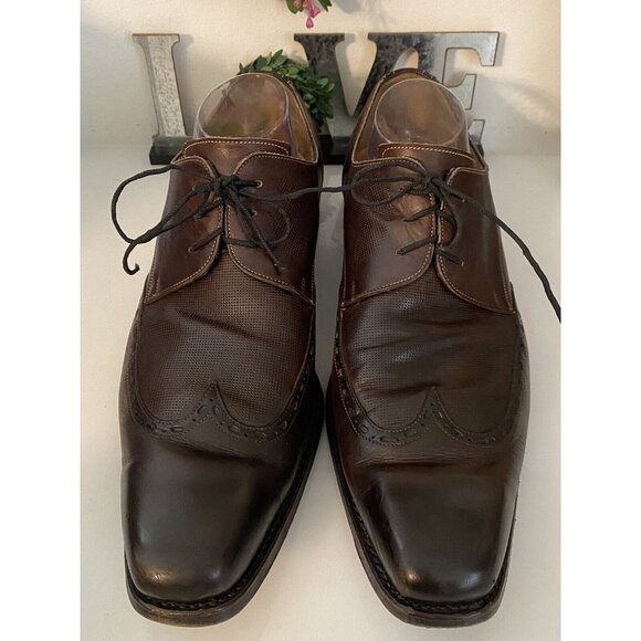 Calzoleria Harris Italy Barney's NY Handmade Oxford Wing Tip Dress Shoes Sz 10.5 - Picture 16 of 16